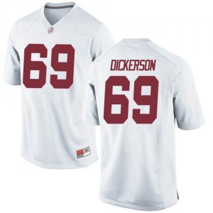 Men's Alabama Crimson Tide #69 Landon Dickerson White Game NCAA College Football Jersey 2403NWAA3